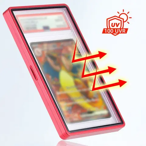 Skyddsfodral i aluminiumlegering för graderade kort för PSA/CGC-platta, UV- och reptålig magnetisk displaylåda för samlarkort 10 best sales PSA-kortfodral - №1