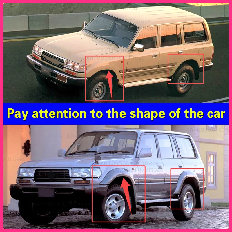 

For Toyota Land Cruiser LC80 FJ80 1990 - 1997 Front Rear Wheel Fender Splash Guard Mud Flap Mudflaps Mudguards