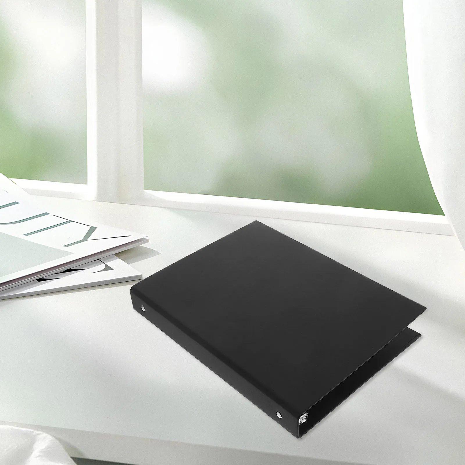 

Refillable A4 Binder Cover Black Kraft Paper Notebook Organizer Protector Multifunctional Album Binder Notebook