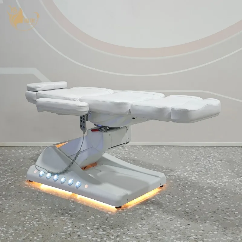 Luxury Design Commercial Massage Chair & Electric Massage Table Set Professional Cosmetic Bed for Beauty Salon with Memory Foam