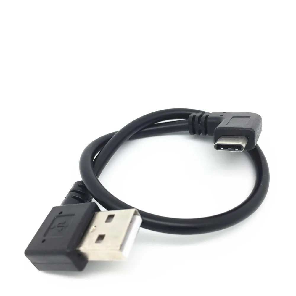 Короткий 25 см 90 градусов Угловой USB-кабель типа C USB-кабели типа c для BlackBerry Keyone,BlackBerry DTEK60