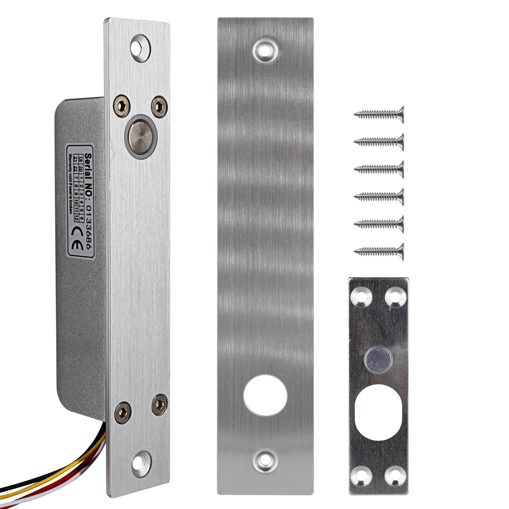 

Mini Stainless Electric Bolt Lock Strike Narrow Panel Fail Safe Locked When Energized with Time Delay and signal Feedback