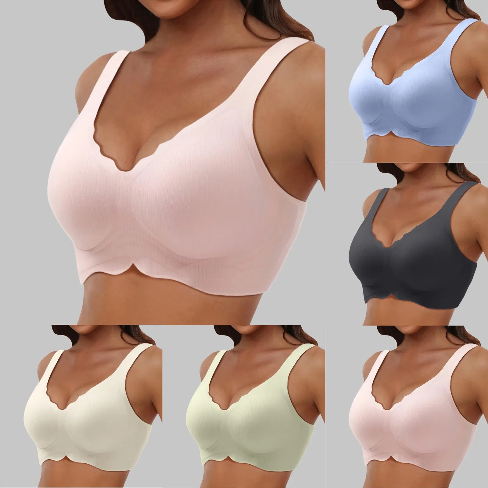 

Comfortable Seamless Full Coverage Bra For Women Wireless Bras With Soft Support Regular And Plus Size Bras for plus Size Women