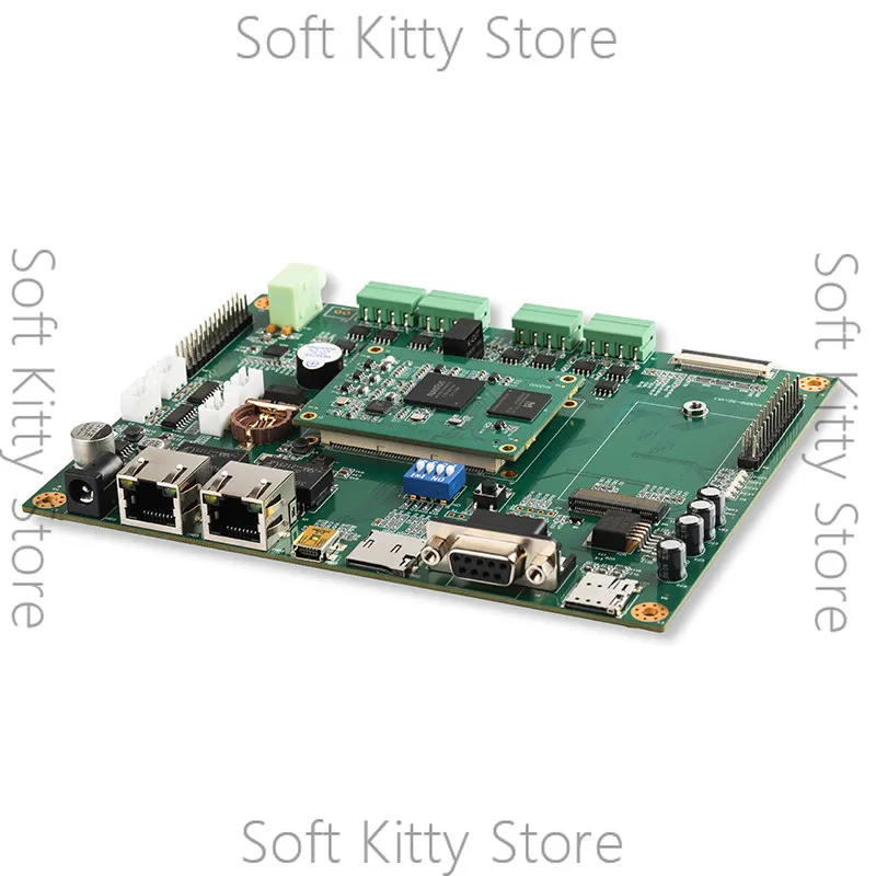 MA35D1 core board, multi-core heterogeneous, 17 serial ports, 4 CANFD, dual Gigabit Ethernet, LCD