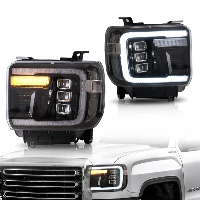 

Headlights SIERRA 1500 Assembly 2014-2018 Car Head Light 2015-2019 Front Head Lamp for GMC SIERRA 2500HD 3500HD