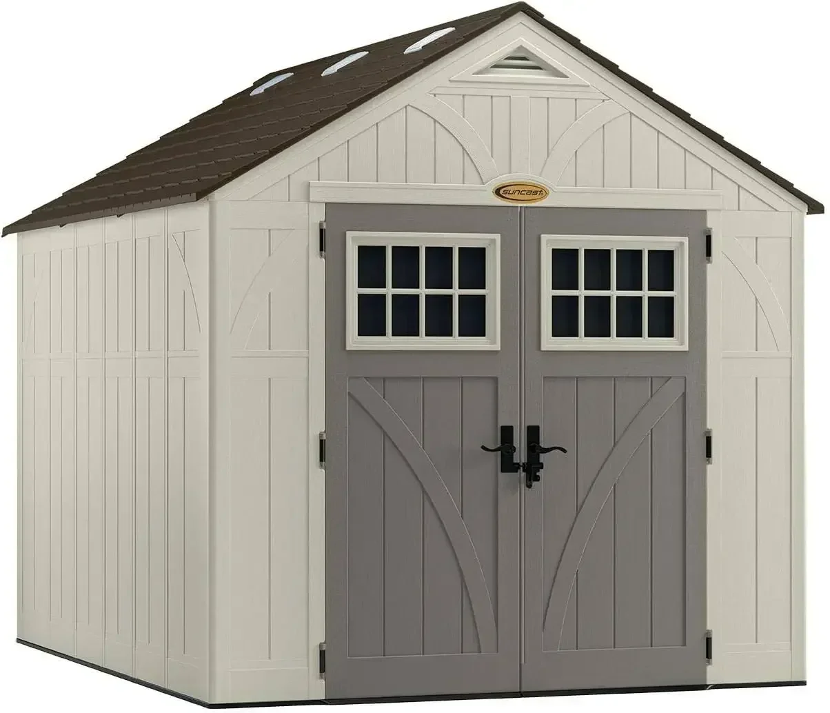 

8' x 10' Heavy-Duty Resin Tremont Storage Shed, Sand