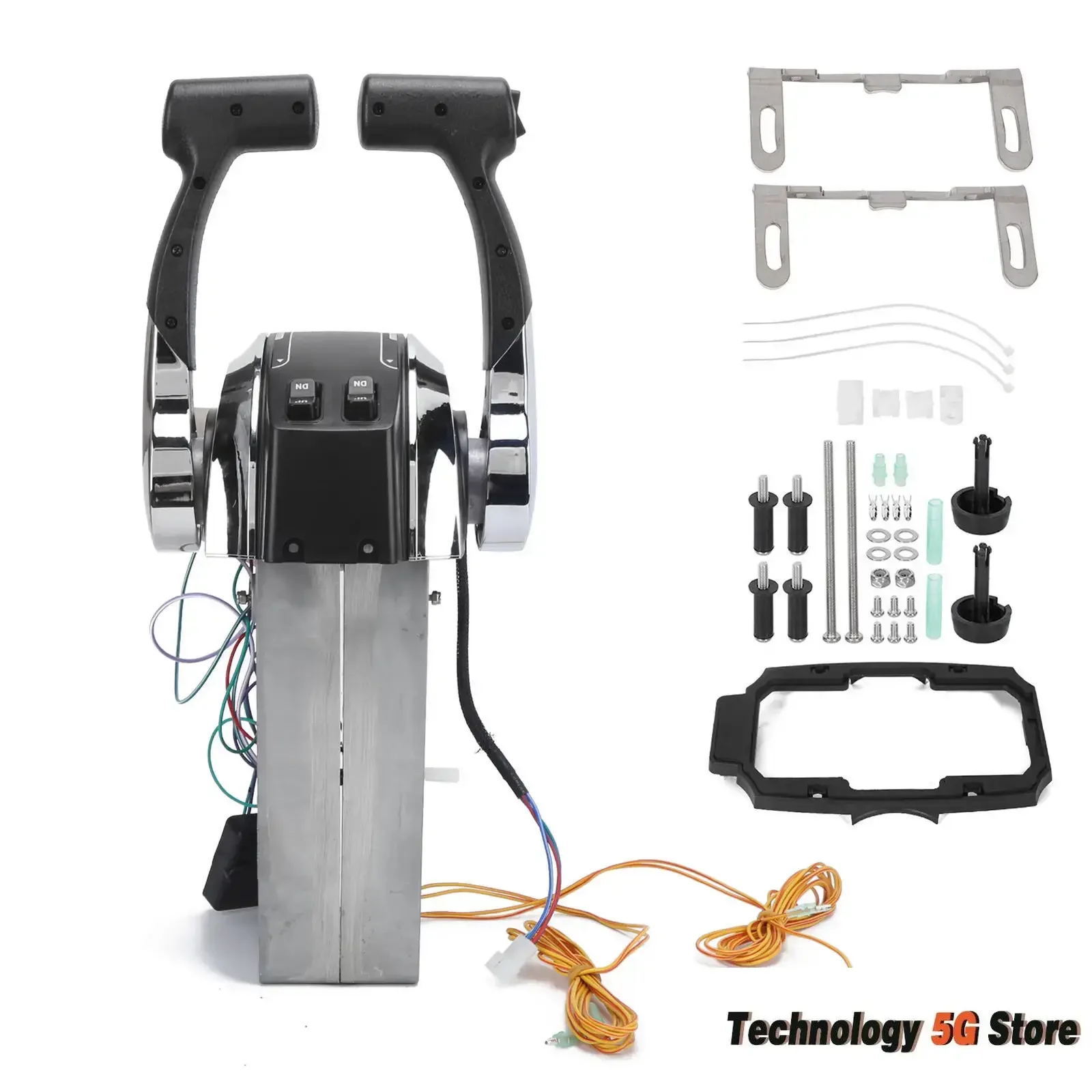 

Outboard Top Mounted Dual Engine Control Box 8M0075245 for Mercury Compatible with Second Generation Throttle Cable