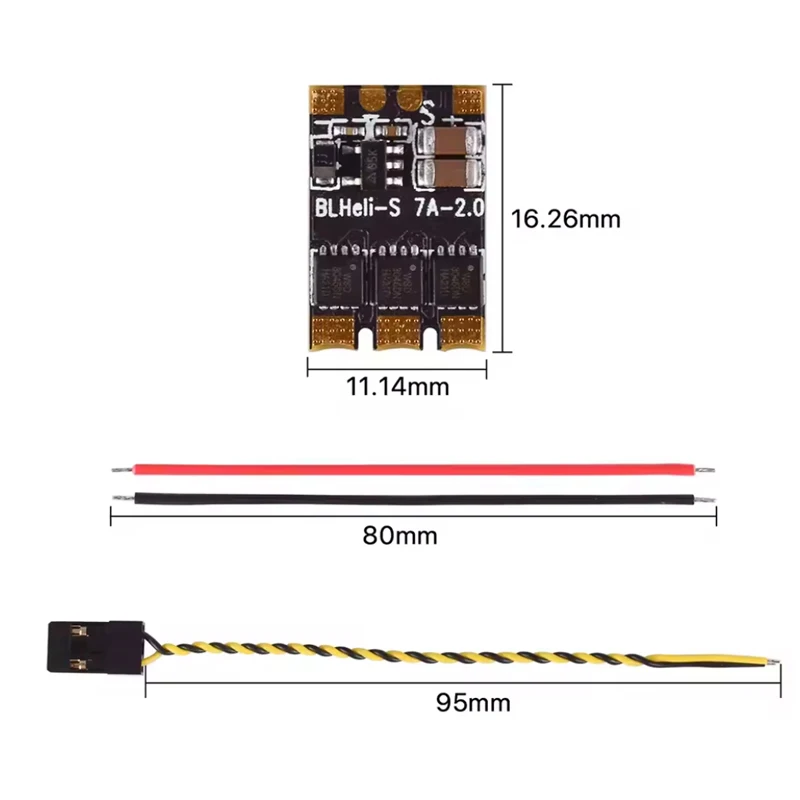 Xsd7A 1-2s Blheli _s 7A ESC Micro Speed Control Support Dshot600 Dshot300 Multishot Oneshot42 Oneshot125 Protocol Vs Dys Esc view 4