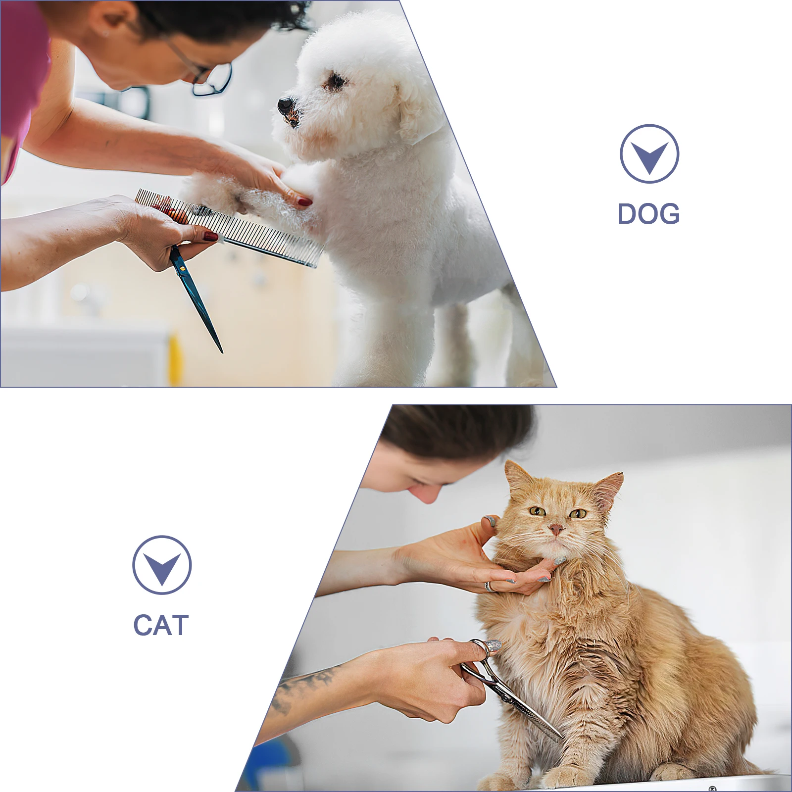 

Rechargeable Pet Grooming Kit Cordless Electric Clipper For Dogs Quiet Lightweight Hair Trimmer Shaver Set White Dog Clippers