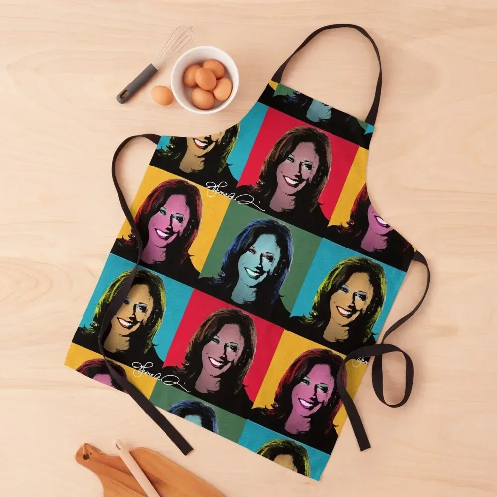 

KAMALA HARRIS Pop Art Portrait Apron Kitchen Accessories 2022 Kitchen Things Apron