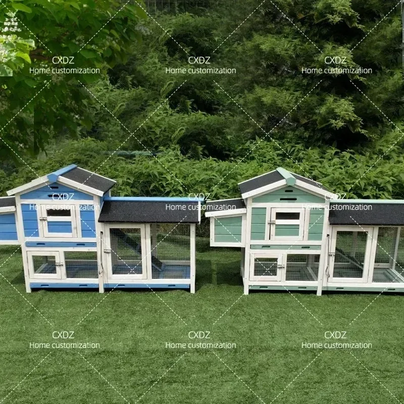Large Wooden Outdoor Chicken Coop for Laying Hens Pigeon House Rabbit Hutch Multi Purpose Pet Cage for Backyard Farm Use