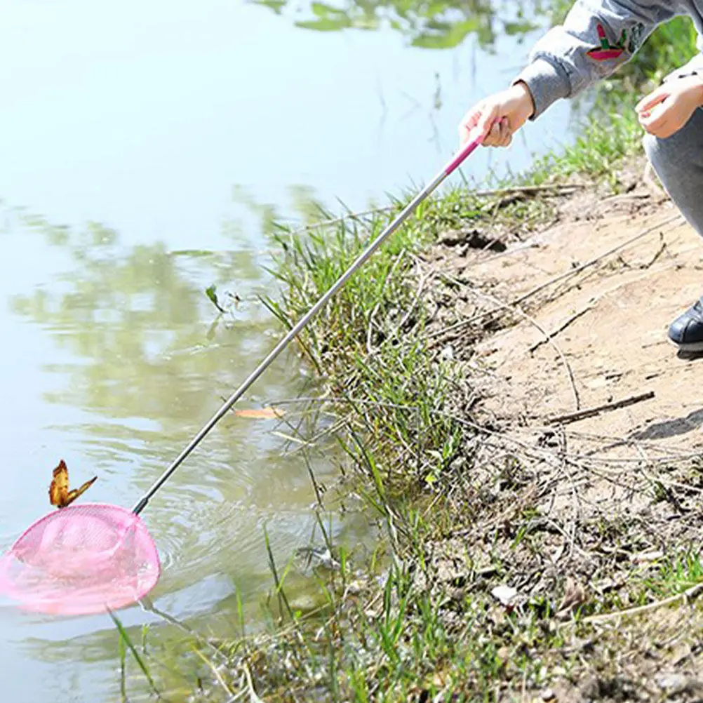 3Pcs Kids Extendable Telescopic Nets Large Pocket Design Durable Fishing Nets Outdoor Insect Butterfly Catching
