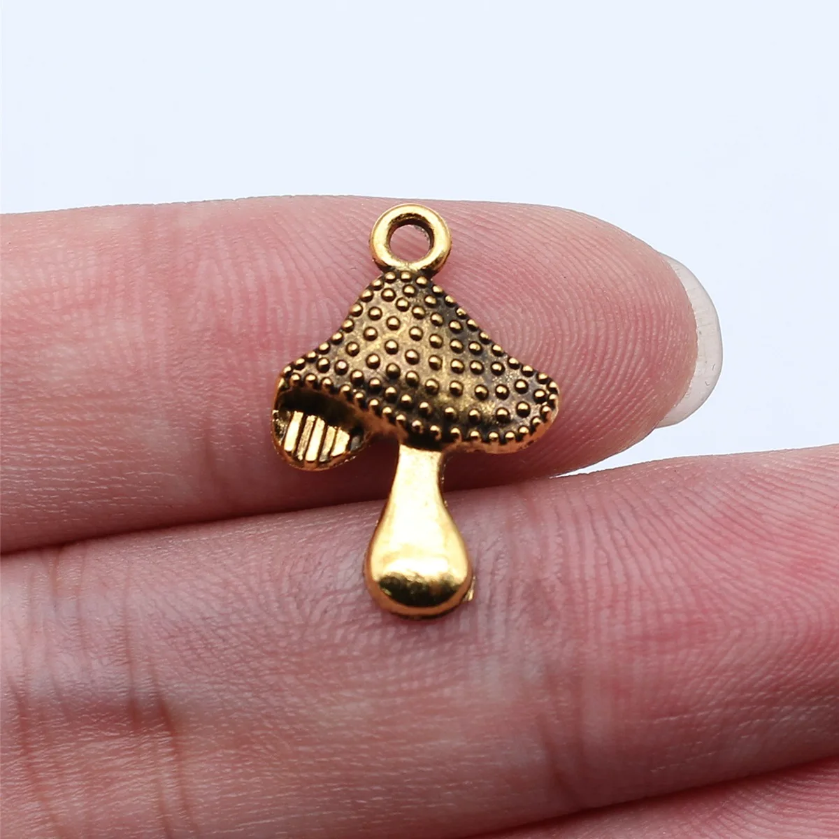 WYSIWYG 20pcs 20x14mm 3 Colors Mushroom Charms Pendant For DIY Jewelry Making Handmade Jewelry Craft Findings