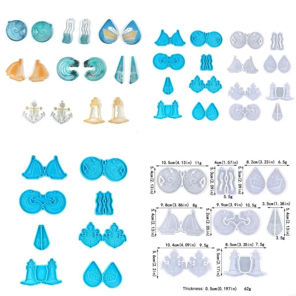 

X4ya 8pcs Серьки формы подвесной отделка