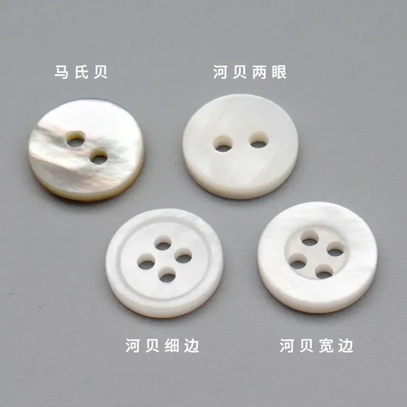 10PC Excellent Natural Seashell White Mother of Pearl 4-holes Flatback Buttons Cake Scrapbooking Decor DIY Shirt Sewing Supply