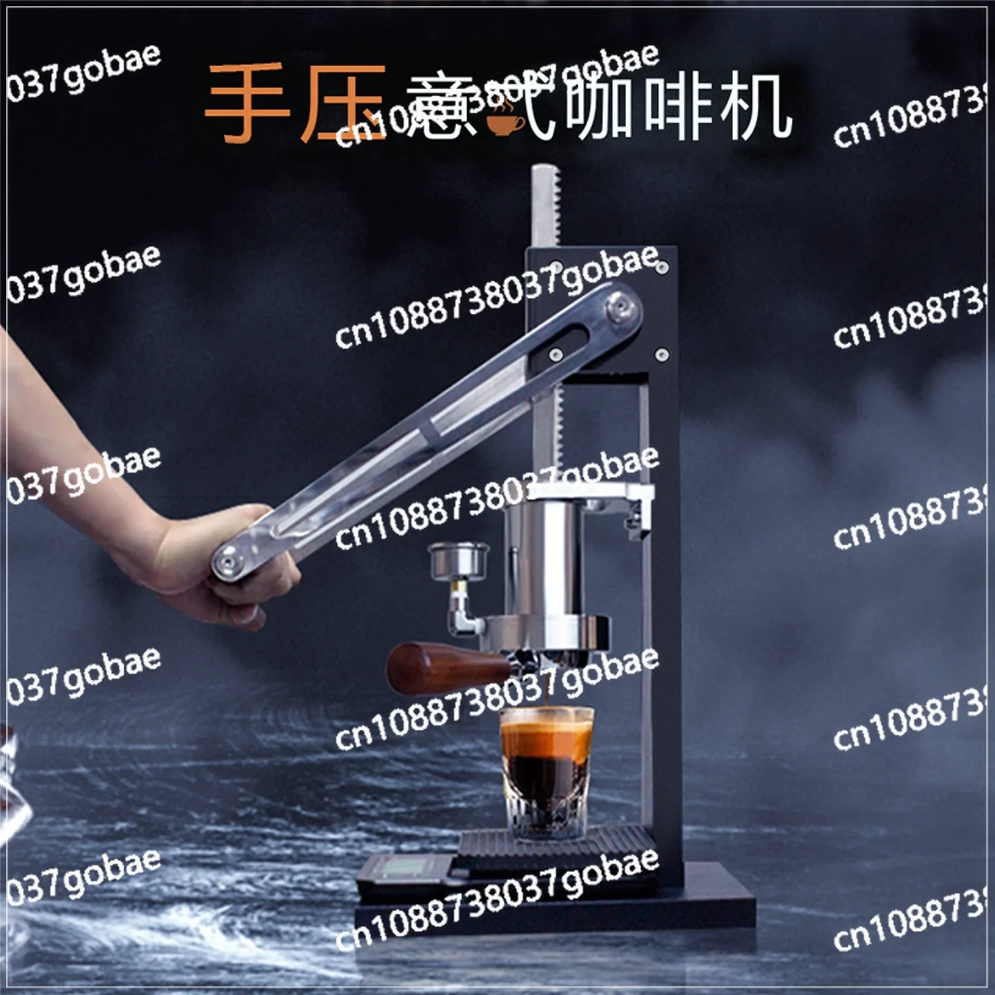 Hand Press Coffee Machine Manual Espresso Extraction Variable Pressure Lever Coffee Maker Preheating Warming Cup Function