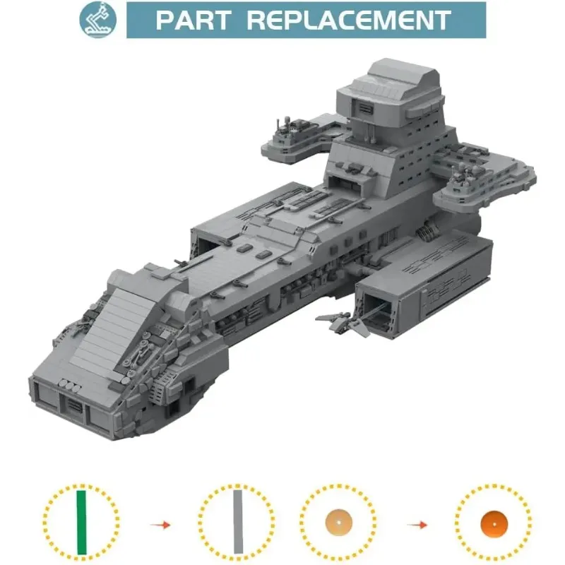 MOC Stargated X-303 nave espacial juguete de bloques de construcción película de ciencia ficción nave espacial DIY modelo ladrillos coleccionables regalo para adultos niños