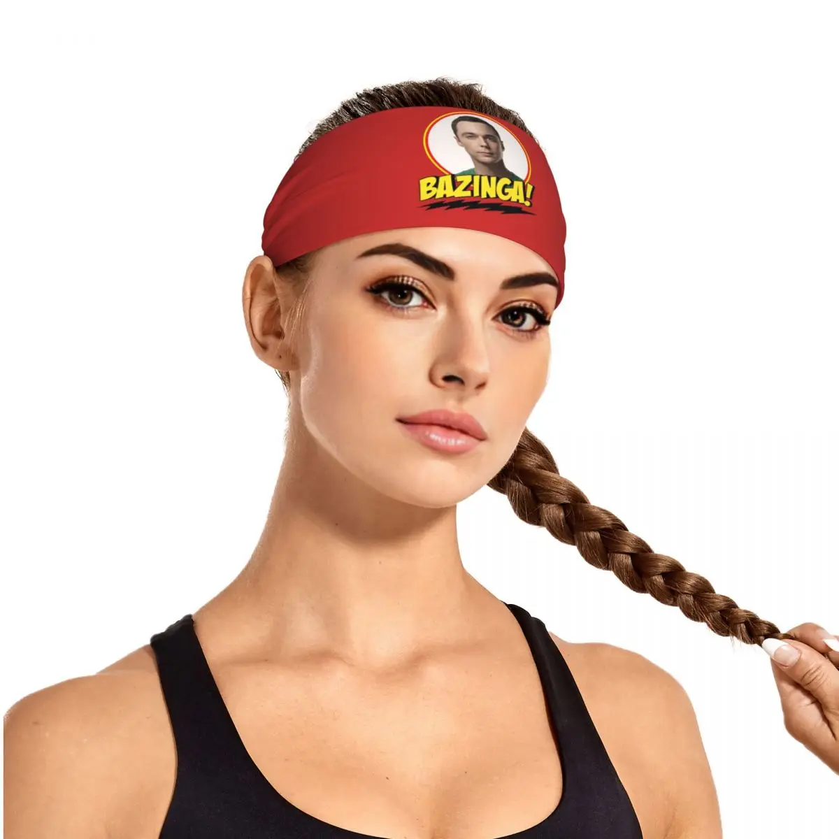 

Custom Bazinga The Big Bang Theory Sweatband for Men Women Wicking Moisture Sports Sweatband Gym Yoga Running