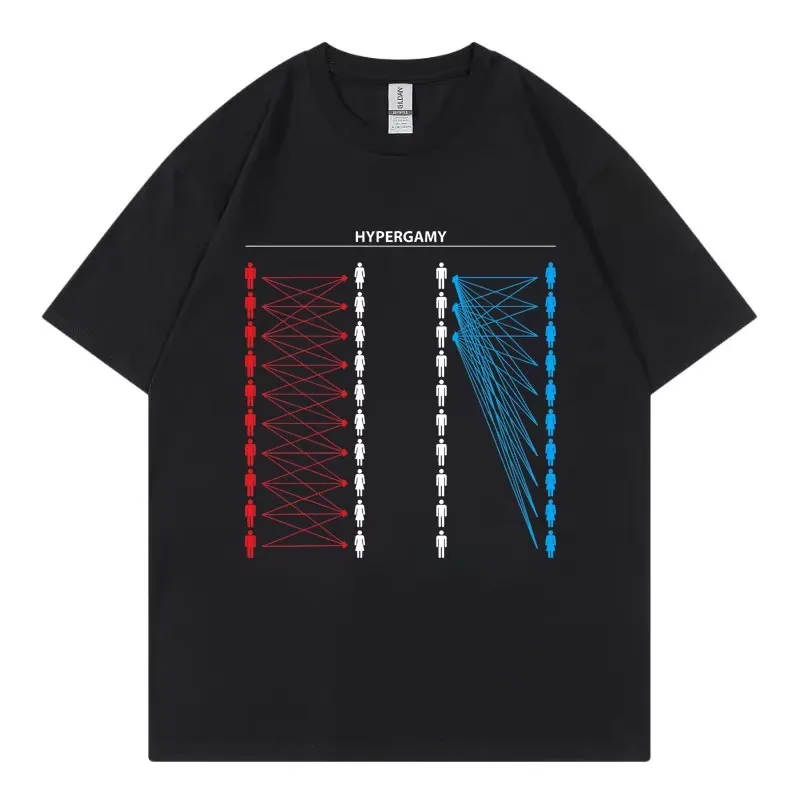 T-shirts with A Meme about Hypergamy A Fun Strategy for Dating for Men Women Casual Cotton Breathable T-shirt Streetwear Y2K