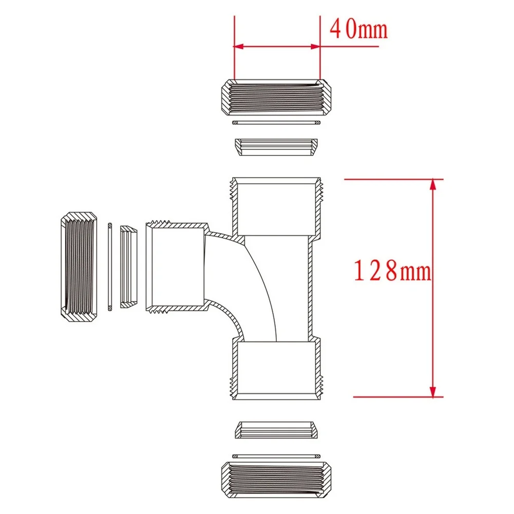 40mm White PVC Tee Pipe Fitting for Drainage Three Way Connection Leak Resistant Construction Quick Installation Ready
