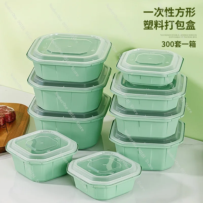 Food Grade PP Disposable Lunch Box Thickened Leak Proof Takeaway Food Container Premium Plastic Bento Meal Prep Packing Box