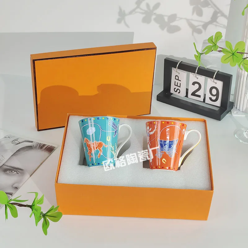 

Винтажная чашка из костяного фарфора в западном ковбойском стиле, роскошная керамическая кружка в европейском стиле для любителей кофе, идея подарка