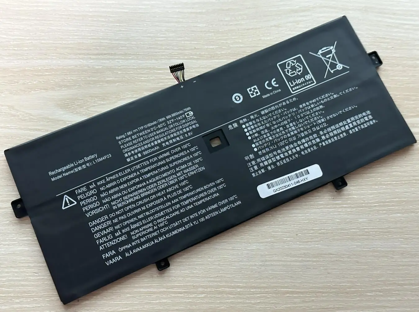 Imagem -02 - Bateria para Lenovo Yoga L15m4p23 L15m4p21 L15c4p22 91013ikb Yoga 78wh