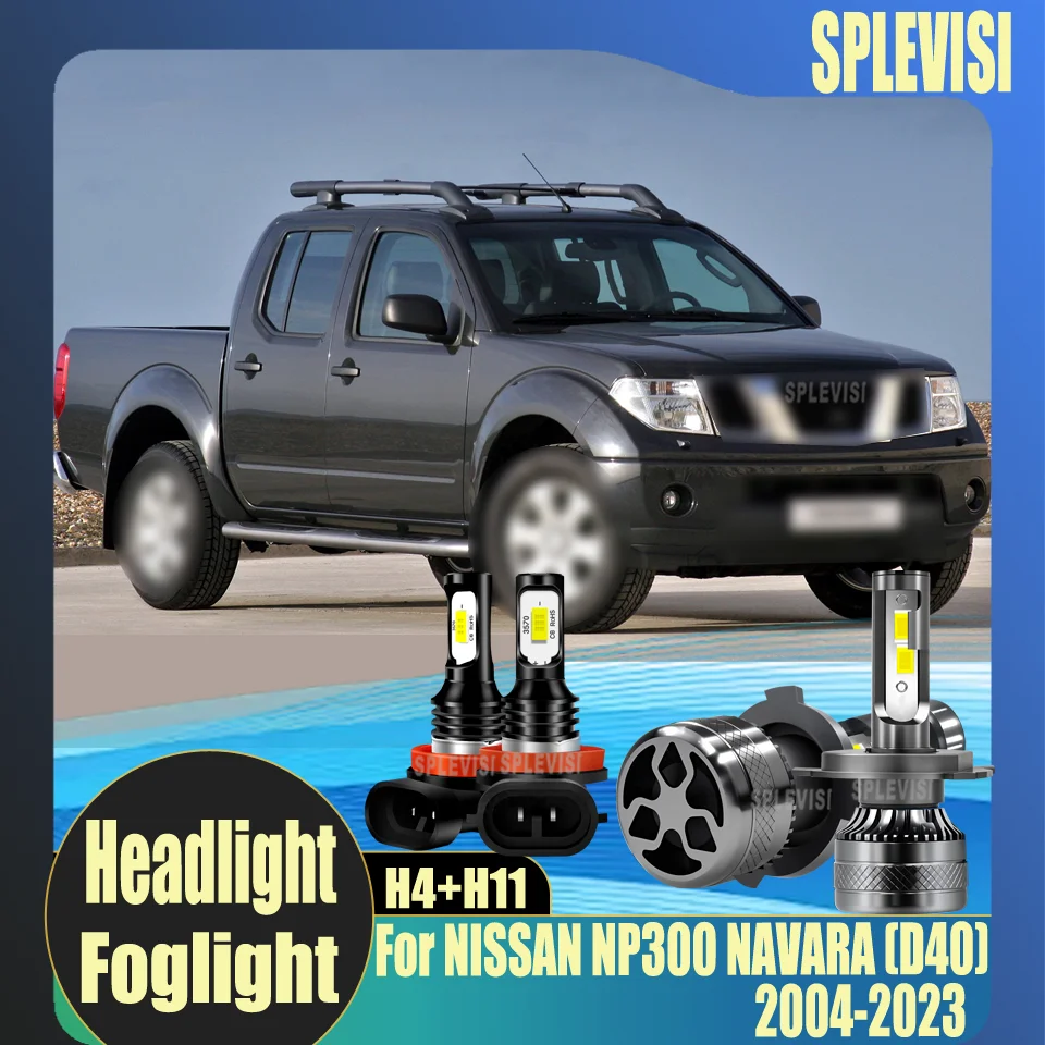 

led Headlight Foglight Night driving safety Durable For NISSAN NP300 NAVARA (D40) 2004 2005 2006 2007 2008 2009 2010 2011-2023
