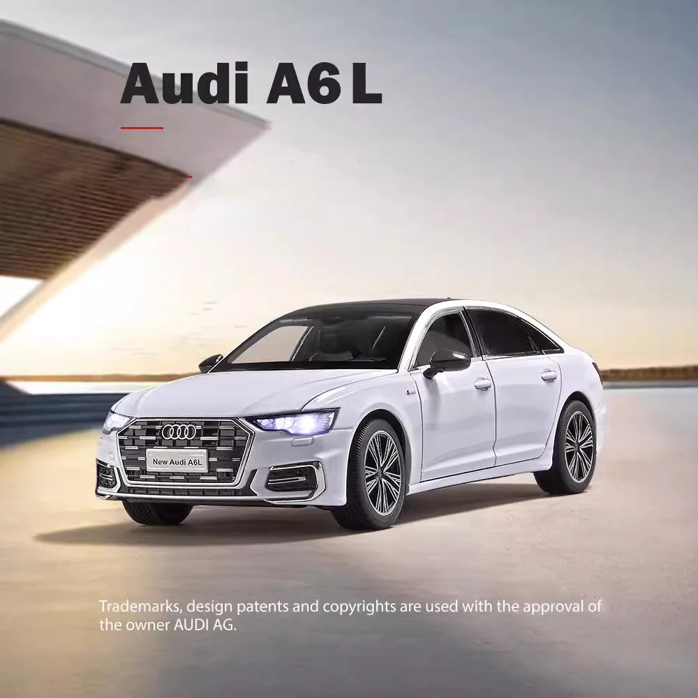 1:18 NEW AUDI A6 Alloy Die Cast Toy Car Model Sound and Light Children\'s Toy Collectibles Birthday gift