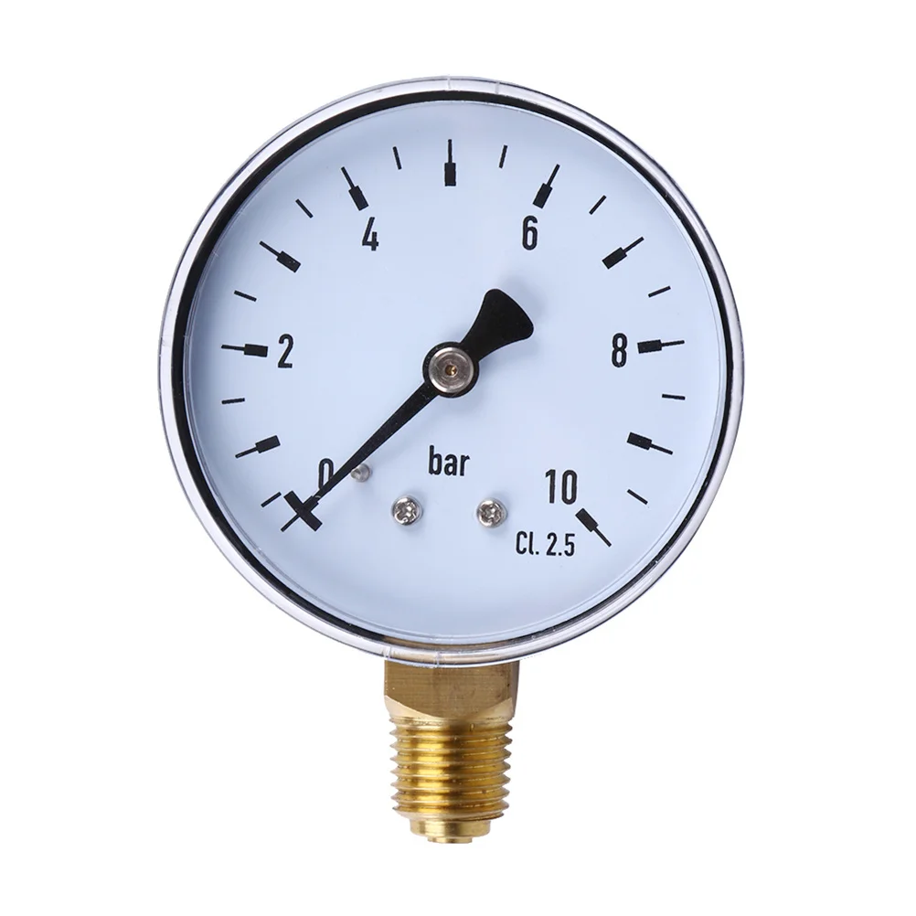 

10 Bar Air Pressure Gauge 23 Face 14 Npt Side Mount for Hydraulic Compressor Water Oil Gas Measurement Pressure Gauge