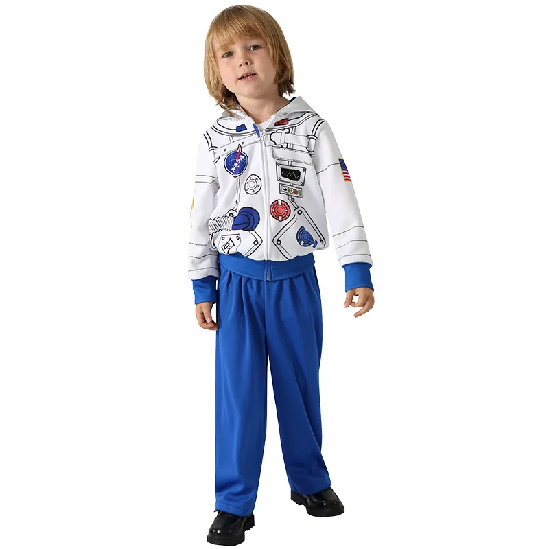 Children's Professional Play Astronaut Cosplay Spacesuit Jacket Costume for Kid Boy Halloween astronaut