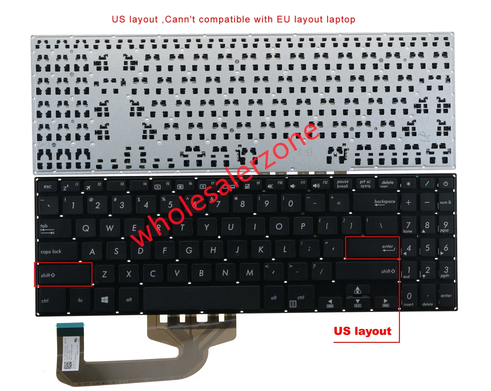 New for ASUS X507 X507U X507MA X507UA X507UB Y5000UB Y5000UB8250 series laptop US layout keyboard