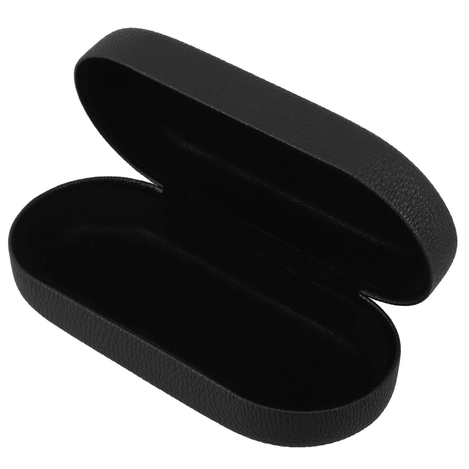

Large Capacity Hard Shell Eyeglass Case Pu Sunglasses Storage Travel Organizer For Men Women Black Universal Fit