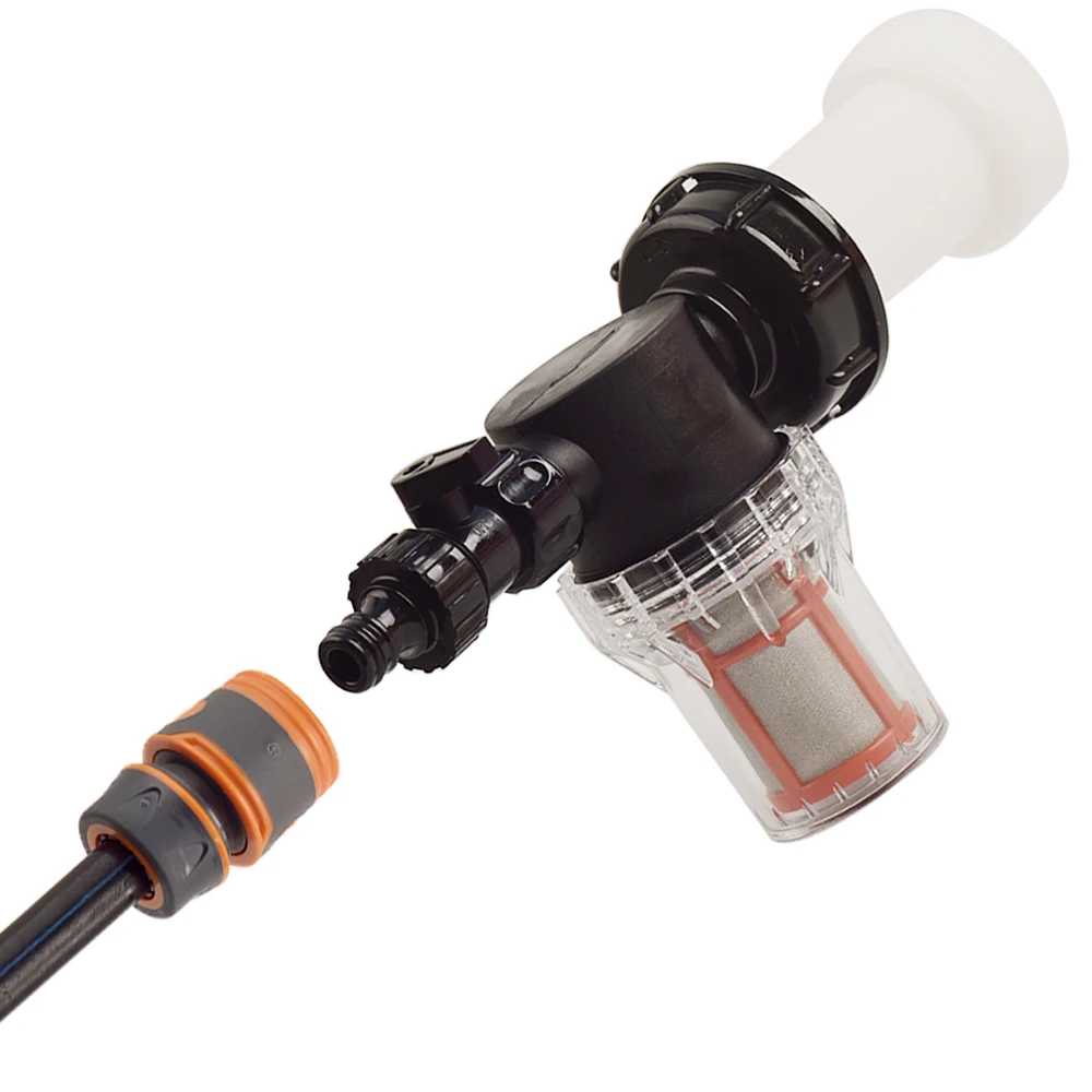 IBC Tank Tap Adapter Extension Tube with 200 Mesh Filter, Nipple Quick Connect to S60X6 Thread Garden Hose Water Tank Valve Fitt