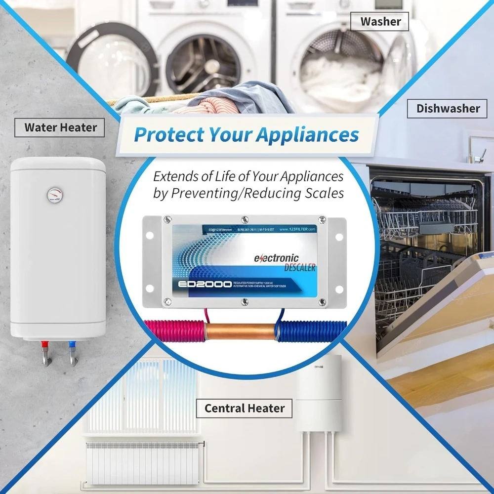 إزالة الترسبات المائية الجديدة للمنزل بالكامل، مياه صلبة إلكترونية بديلة خالية من الملح، يقلل من الميزان الكريمي ويمنع الودائع المشهورة #3