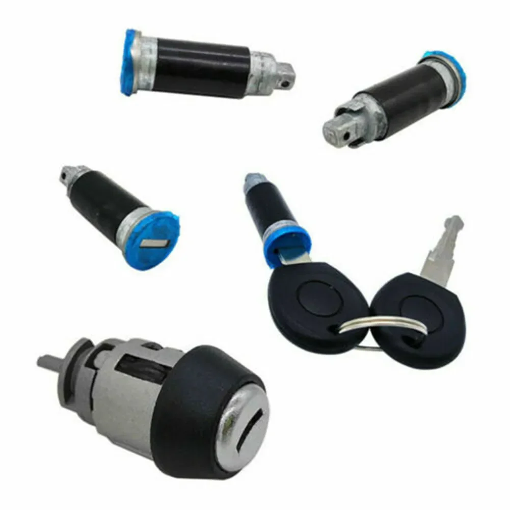 Car Accessories Ignition Lock Kit 701837205 Zinc Alloy 1set 2 Keys Door Lock Cylinder Set Exterior Components Ignition Switch