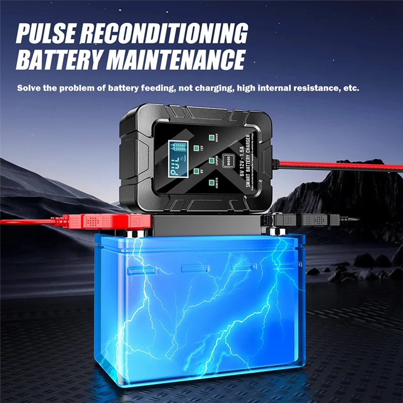 

6V 12V 1.5A Smart Car Battery Maintainer Battery Trickle Charger For RV Car Truck Motorcycle Fast Charger