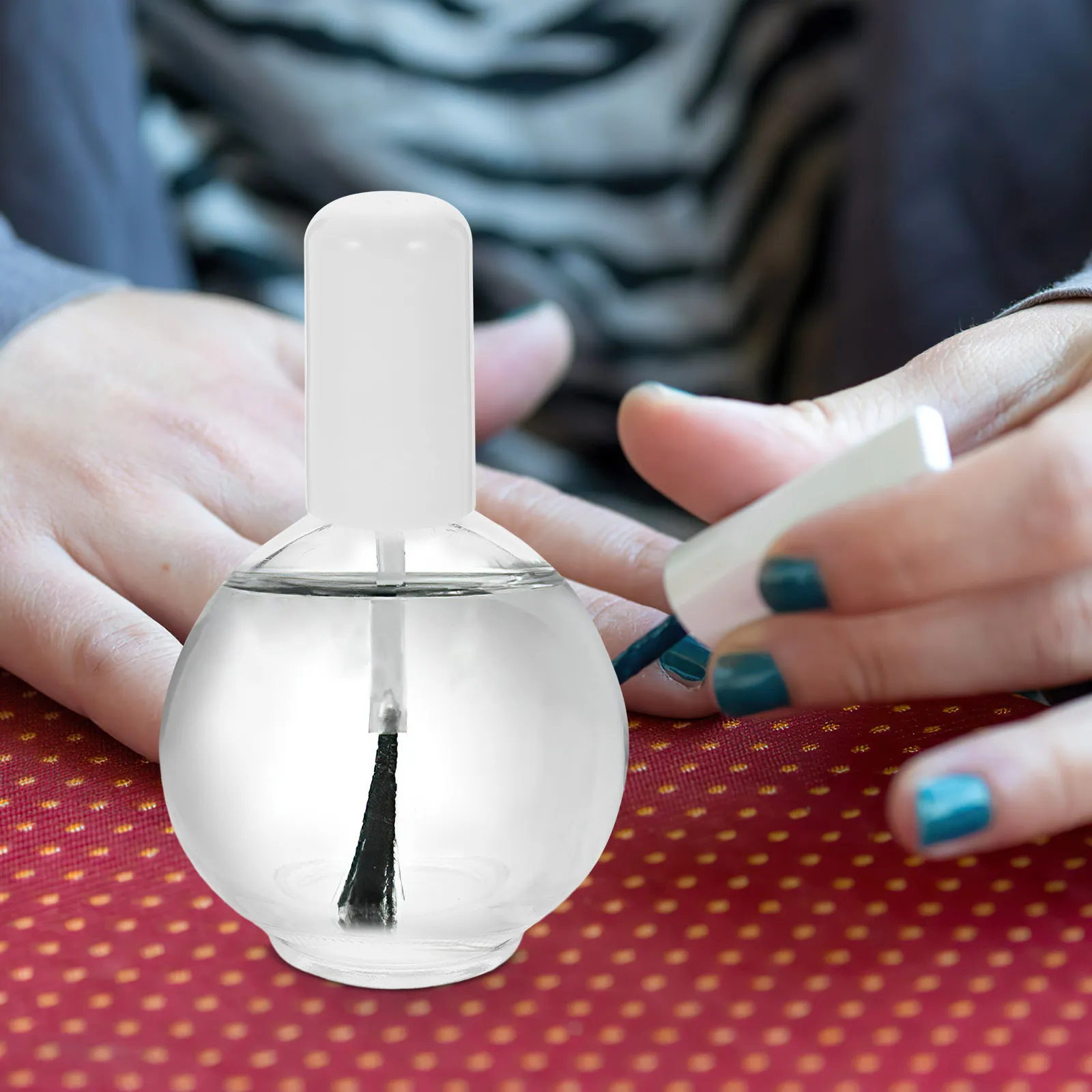 ขวดน้ำยาทาเล็บขนาดเล็ก 5 ชิ้นพร้อมฝาปิดภาชนะแก้วกันรั่วสำหรับเจลทาเล็บ พกพาสะดวก เหมาะสำหรับการใช้งานในการเดินทางกลางแจ้ง