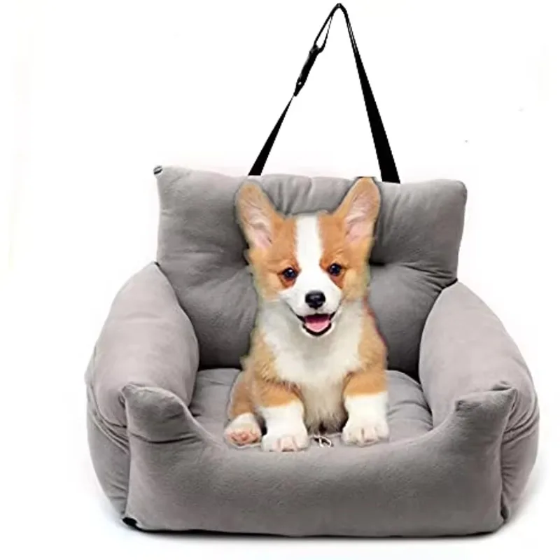 car cushion Dog Travel Accessories Dual-use Car Pet Bed Booster Seat with Handy Side Pocket fluffy car seat covers