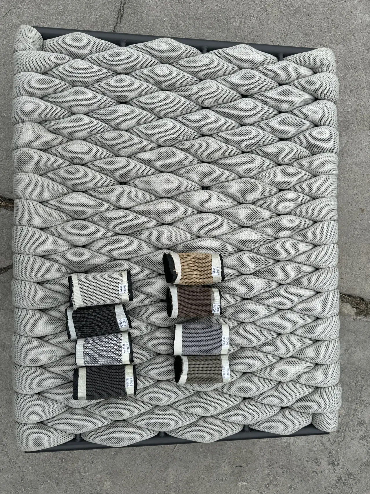 #Aluminum Frame Rope Weaving High Bar Chair And Table For Outdoor Bar