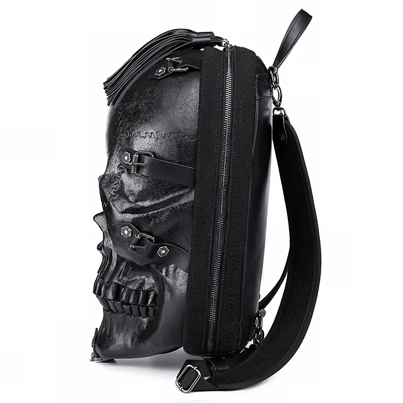 Cool Rock MEN Backpack Grimace Pattern Skull Pattern Backpack Funny Shoulder Bag Package Purchasing