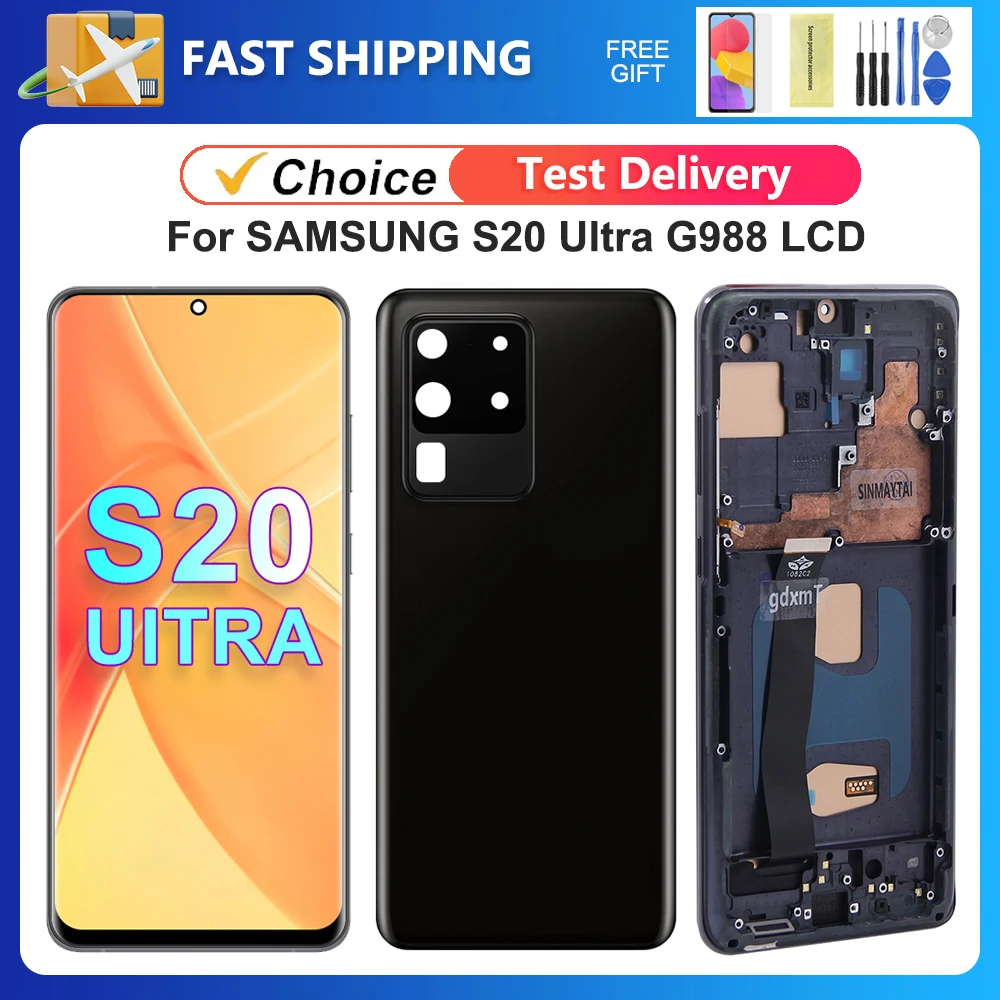 samsung-s20-ultra-g988-g988b-ds-s20u-lcdディスプレイタッチスクリーンデジタイザーアセンブリ交換用にテスト済み