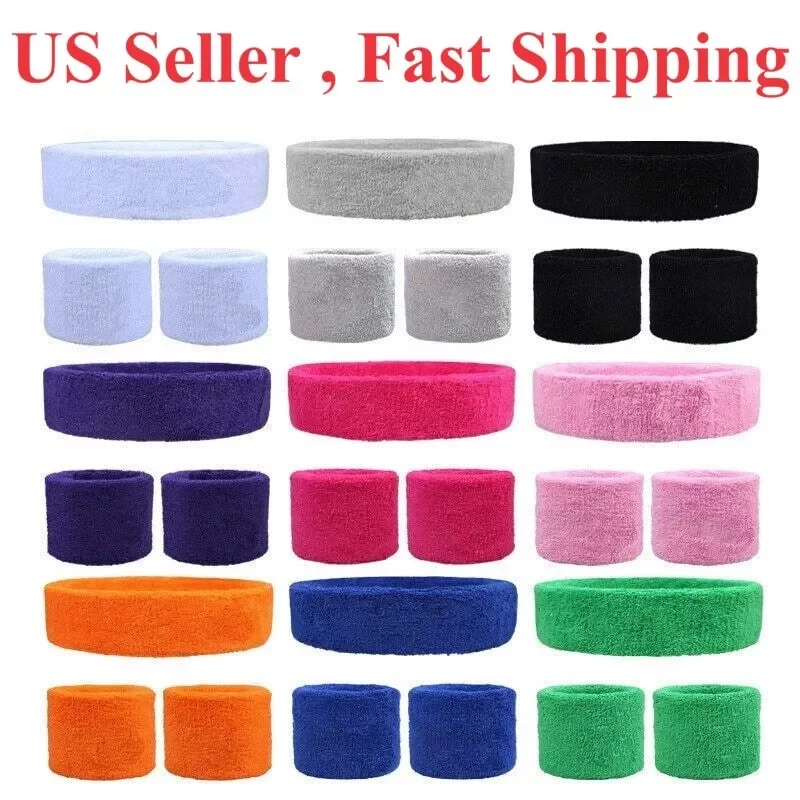 

SETS Wristbands headband Work Out Tennis Wrist Badminton Fitness Bands