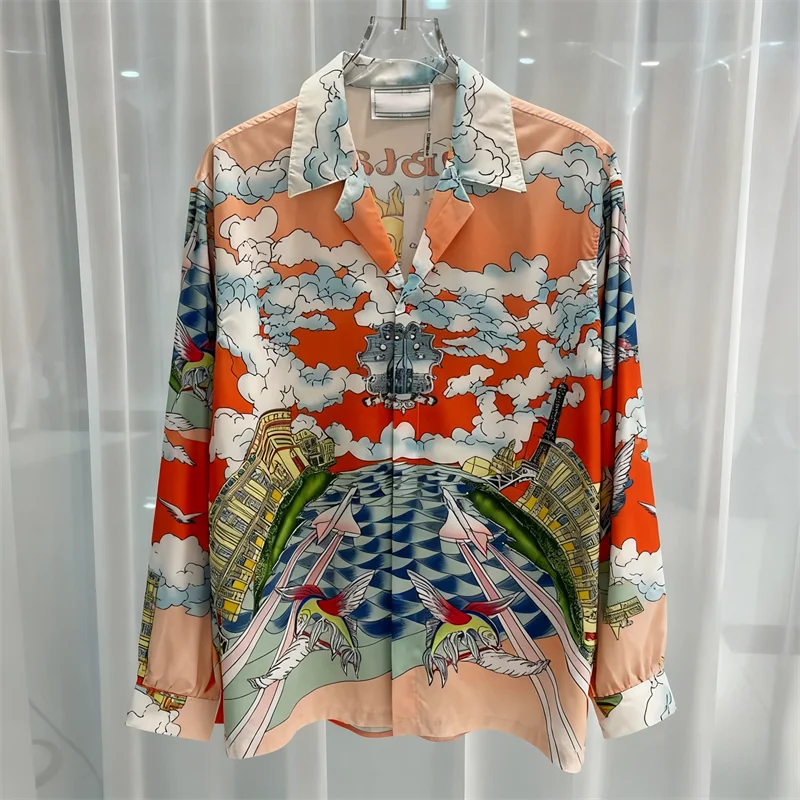 2026-2026 تي شيرت رجالي مطبوع، قميص رجالي ونسائي بأكمام طويلة، ألياف 100%، عصري ومريح، هدية غير رسمية خفيفة #4