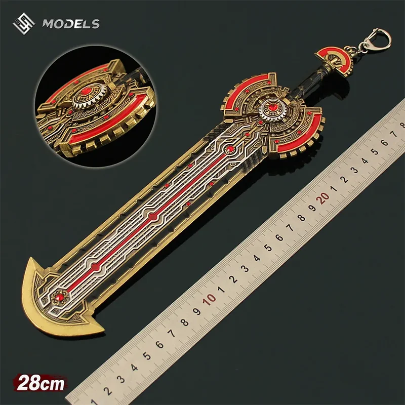 28cm Doula Continent Anime Peripherals Jijuechen Sword of Judgment Decorate Swords Figure Ornaments Collections Gifts