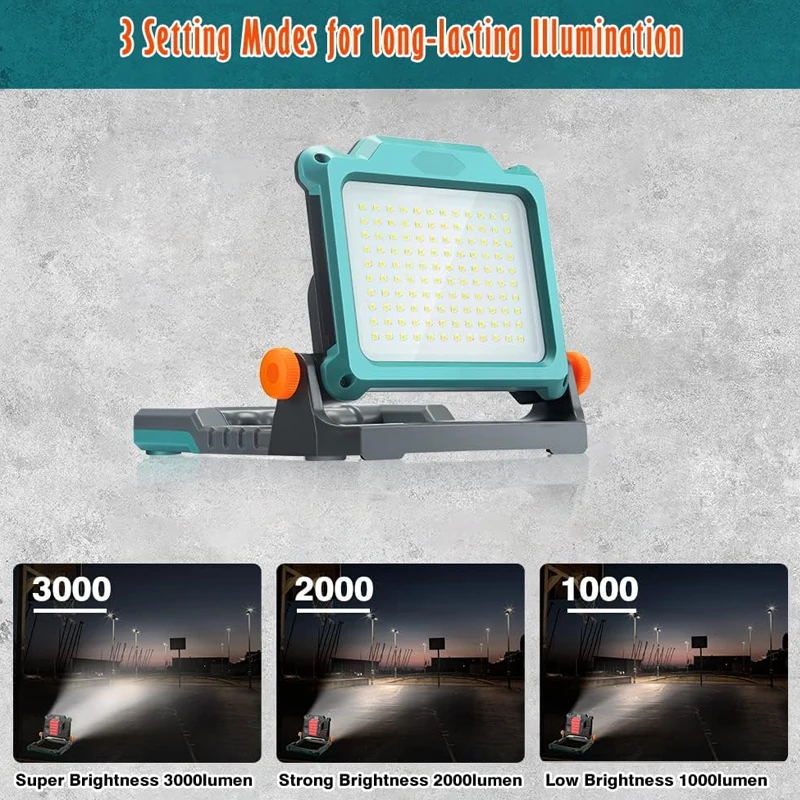 Led ランプ屋外 DeWalt/マキタ/ボッシュ/ミルウォーキー 18V 20V リチウムイオン電池供給 LED 作業灯ランプ折りたたみ式車の修理