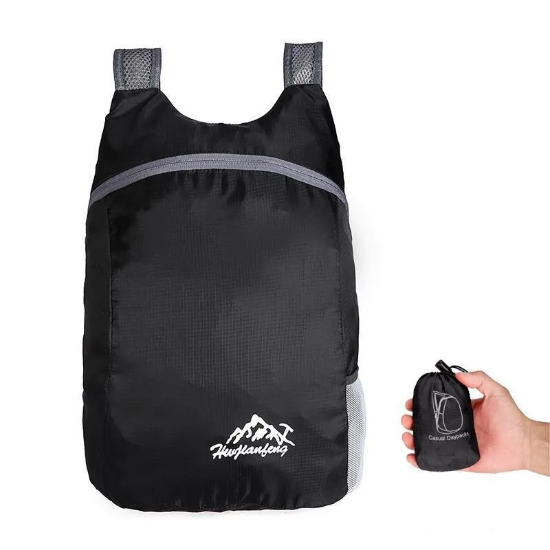 Outdoor Hiking and Climbing Trip Waterproof Moisture-proof Wear-resistant Portable Foldable Dual-shoulder Backpack