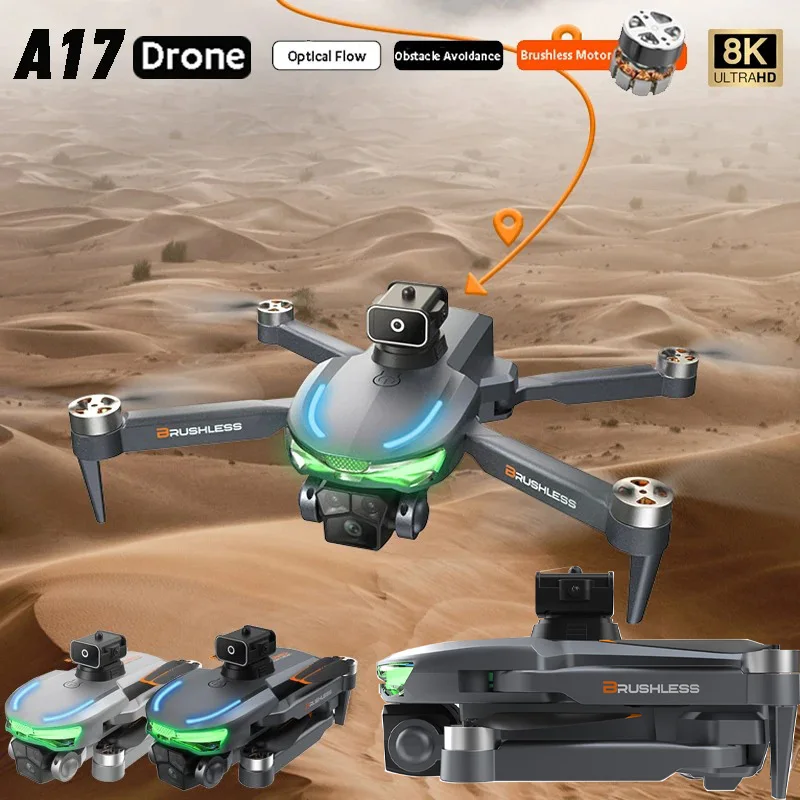 K Profesional Drone 20km A17 With Camera Mini Drones 4k Aerial Photography Obstacle Avoidance Helicopter Quadcopter RC Toys 전투기