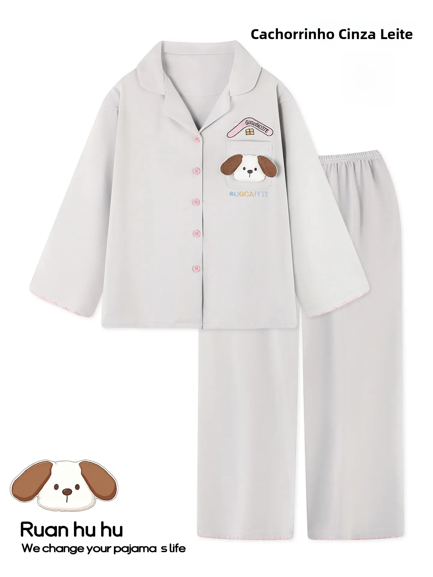 adorable-dog-cotton-pajamas-women's-autumn-spring-long-sleeve-long-pants-with-chest-pad-college-students-home-clothes-set