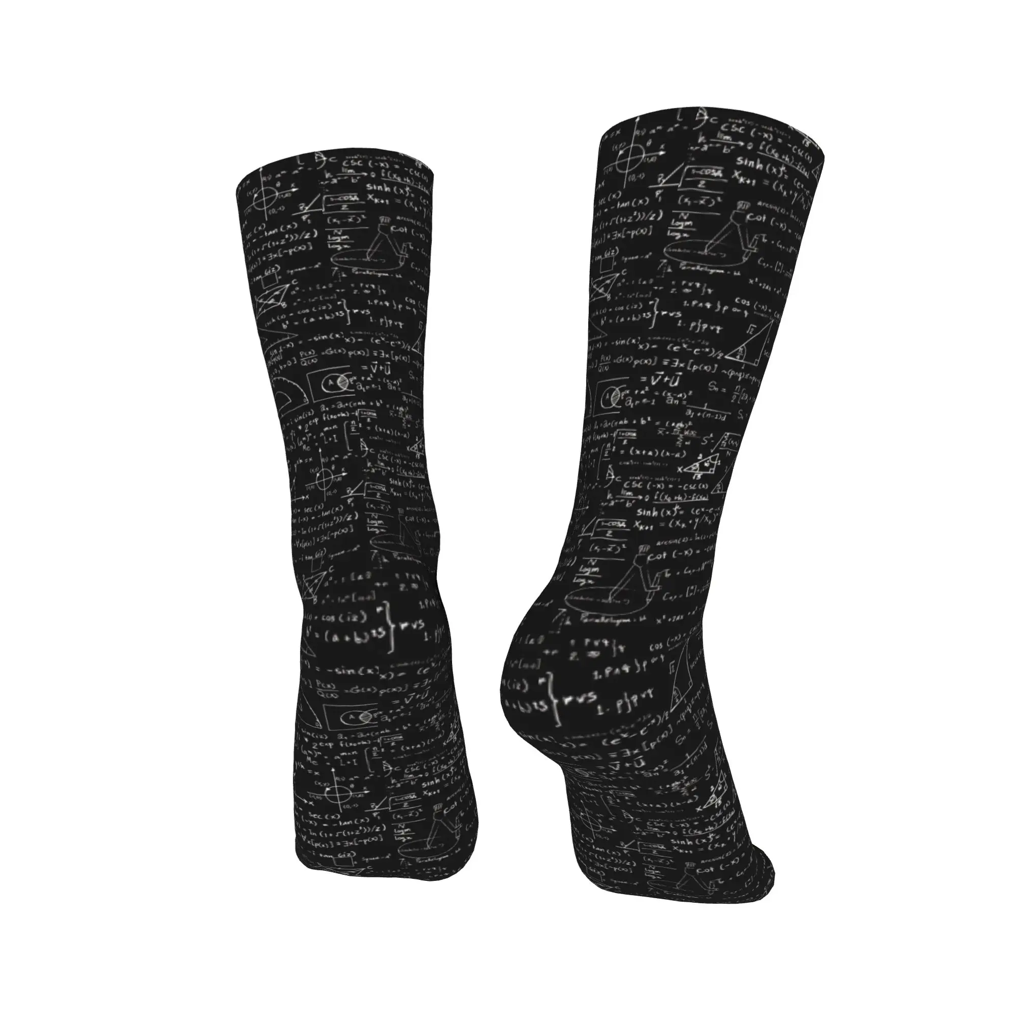 Medias con estampado Kawaii, calcetines con fórmulas de matemáticas científicas para mujeres y hombres, calcetines elásticos de otoño para regalo de profesor de ciencias, calcetines gráficos